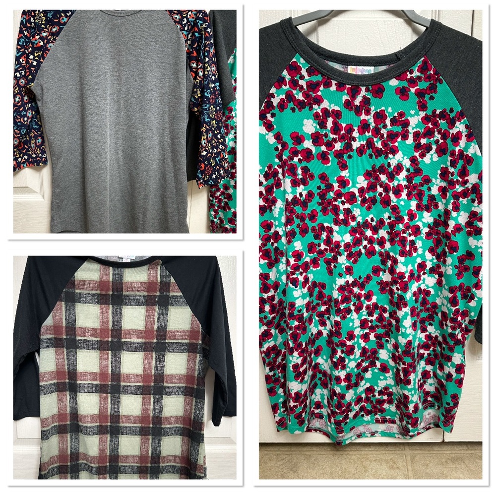 LulaRoe Raglan Tops Bundle